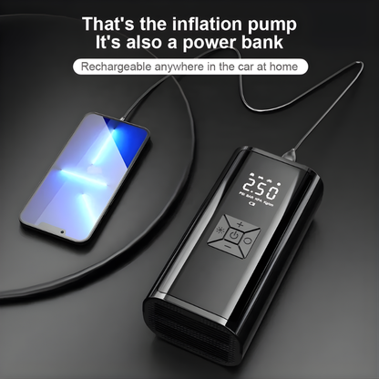 Portable Wireless Tire Inflator 150 PSI – Digital Air Compressor Pump for Car Tires, Bikes & Motorcycles