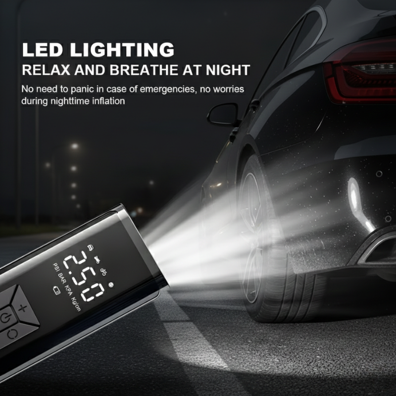 Portable Wireless Tire Inflator 150 PSI – Digital Air Compressor Pump for Car Tires, Bikes & Motorcycles