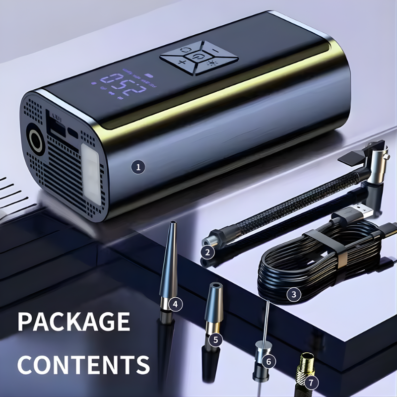 Portable Wireless Tire Inflator 150 PSI – Digital Air Compressor Pump for Car Tires, Bikes & Motorcycles