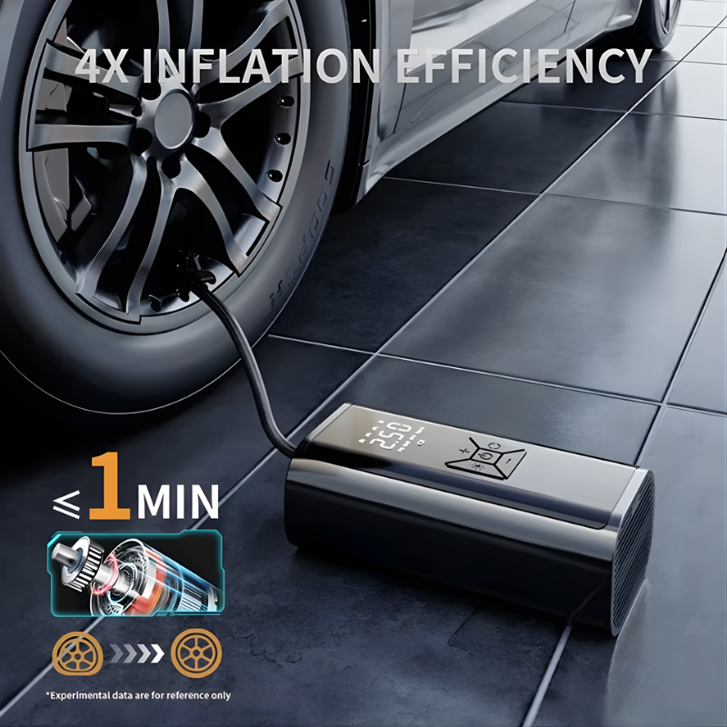 Portable Wireless Tire Inflator 150 PSI – Digital Air Compressor Pump for Car Tires, Bikes & Motorcycles